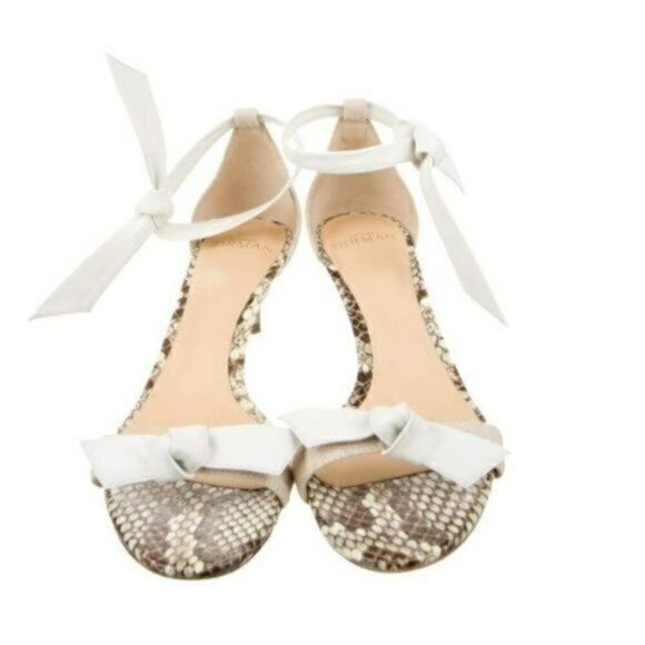 ALEXANDRE BIRMAN Sandals womens 6.5 Animal Print Leather Trim Embellishment - Picture 1 of 15